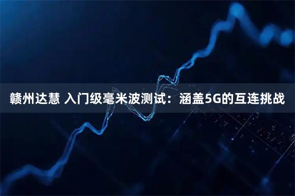 赣州达慧 入门级毫米波测试：涵盖5G的互连挑战